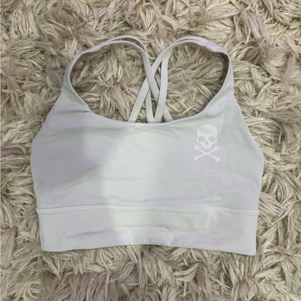 White and Black Sports Bras with Skull Design - Picture 2 of 7
